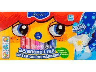 Фломастери "Marco Super Washable" 36 кол. /1632-36CB/ Jumbo (1/4/16) 120860 фото