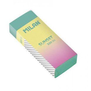 Гумка "MILAN" /CPM320SN/ прямокутна кольорова Sunset "Nata 320" 6,1х2,3х1,2см мікс (20/500) 130077 фото