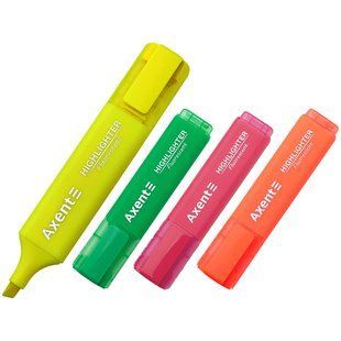 Маркер Highlighter 2537-A, 1-5 мм клиноп., набір 4х неонових 2537-40-a фото