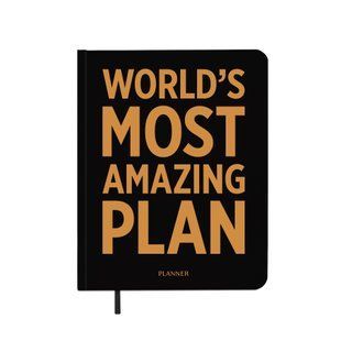 Блокнот для планування "WORLD'S MOST AMAZING PLAN" чорний orner-3131 фото