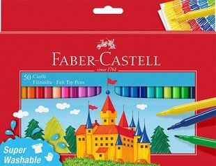 Фломастери "Faber-Castell" 50 кол. /554204/ FELT TIP "ЗАМОК" у карт.упаковці (1/6) 124317 фото