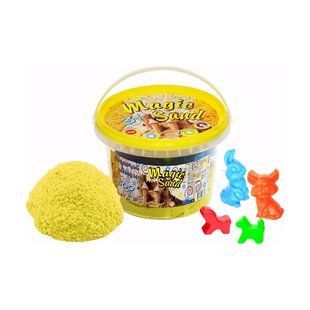 Кінетичний пісок Strateg Magic Sand жовтий у відрі 500г (371-6) PL-00012497 фото