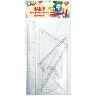 Набір лінійок 1В /370261/ /лин.25, тр.18.тр.13,трансп./ (24) 4079 фото