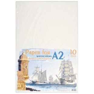 Папір для АКВАРЕЛІ "Офорт" А2/10арк. 200г/м2 (ПА 2110E) (в пакеті) (1/30) 82891 фото