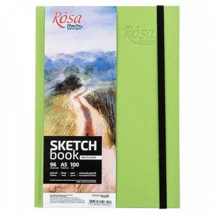 Скетчбук A5/96арк. "ROSA Studio" /16R5018/4823098506522/ 100 г/м2, фісташковий, білий папір (1) 69183 фото