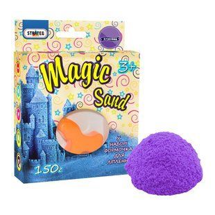 Кінетичний пісок Strateg Magic Sand бузковий з формочкою 150 г (39304) PL-00018560 фото