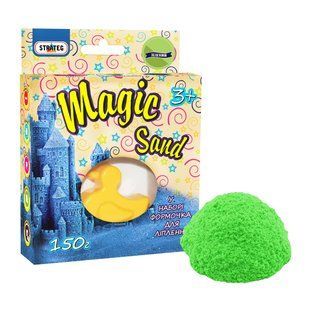Кінетичний пісок Strateg Magic Sand зелений з формочкою 150 г (39305) PL-00018561 фото