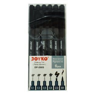 Набір рапідогріфів "Joyko" /DP-298S/ (0,1;0,3;0,5;0,8;2,0;BR) 6шт/наб (1/24/288) 47396 фото