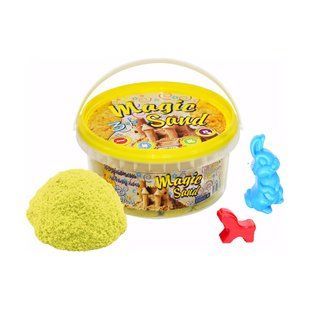 Кінетичний пісок Strateg Magic Sand жовтий у відрі 350 г (370-6) PL-00012491 фото