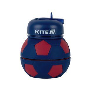 Силіконова пляшка для води, 550 мл, червоно-синя k26-1272-3 фото