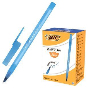 Ручка кулькова "BIC" Round Stic /893212/921403/ синя (60/540) 70743 фото